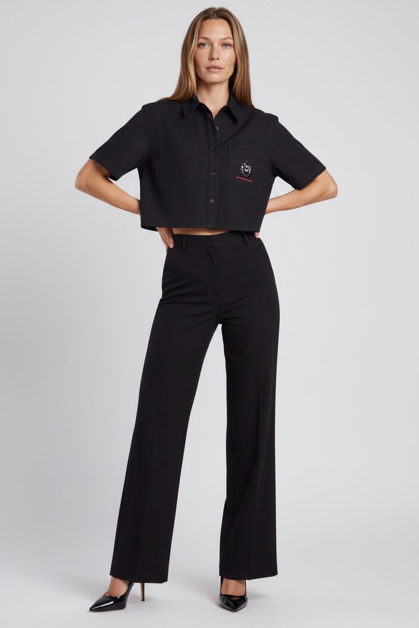 Women’s Crop Short Sleeve Shirt | DIVA IN PROGRESS | LE SALON NOIR