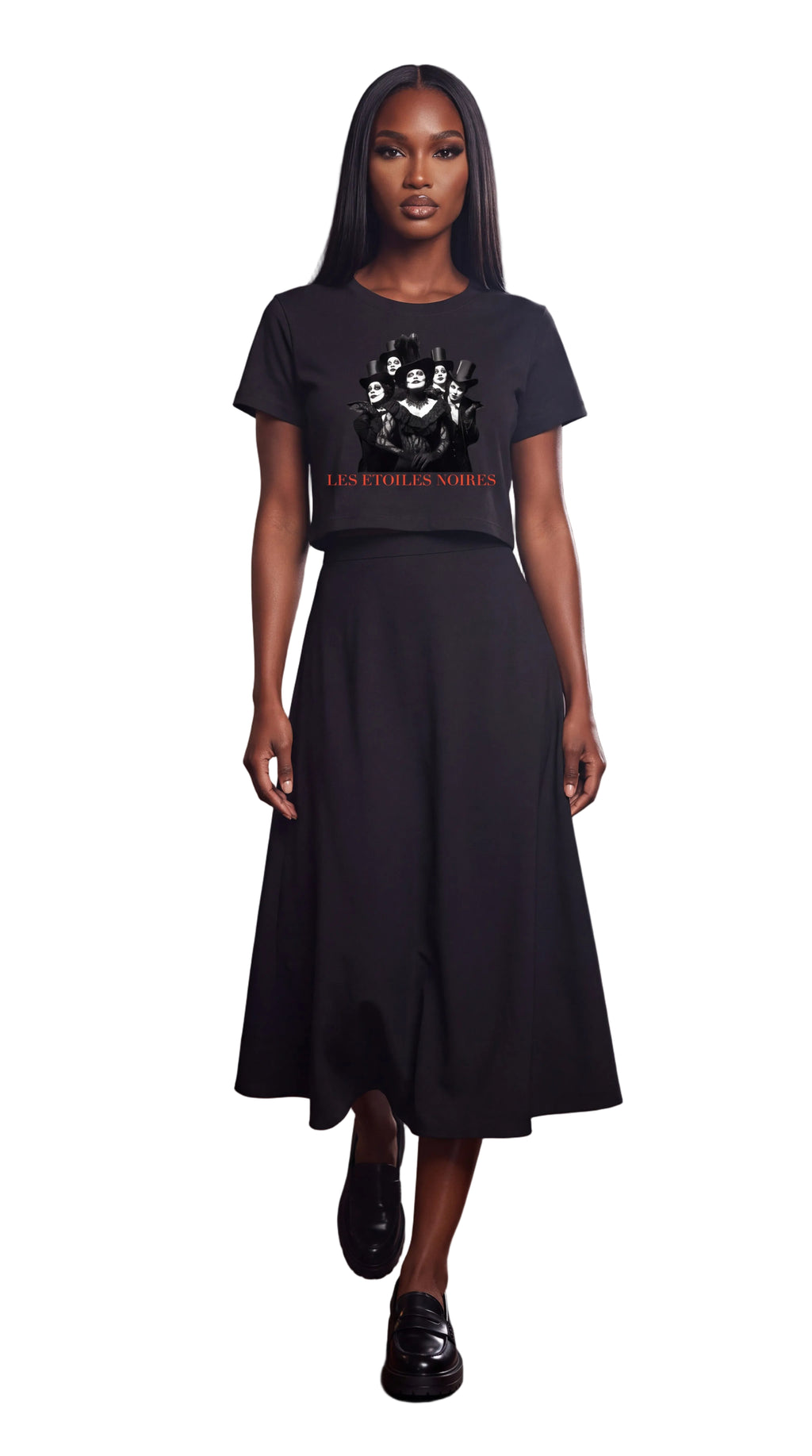 Women's Fitted Crop Graphic Tee | LES ÉTOILES NOIRES