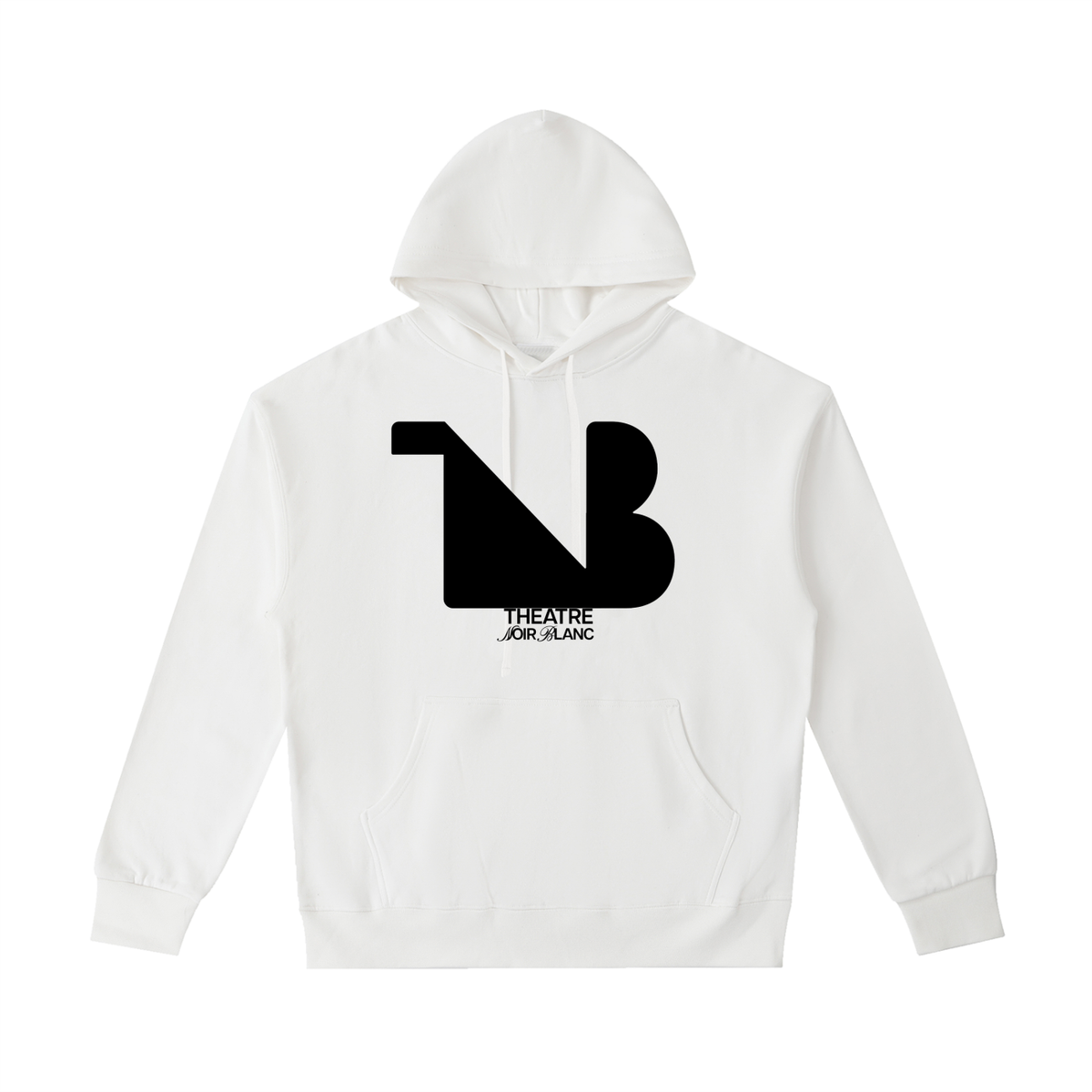 Unisex Heavyweight 100% Cotton Hoodie Black Logo