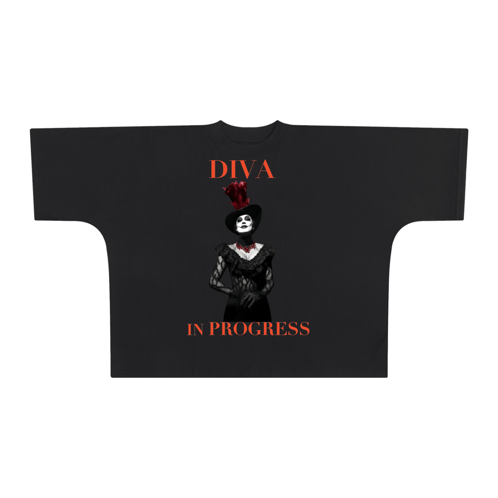 Oversized One-Piece Boxy Tee — DIVA IN PROGRESS | Statement Streetwear