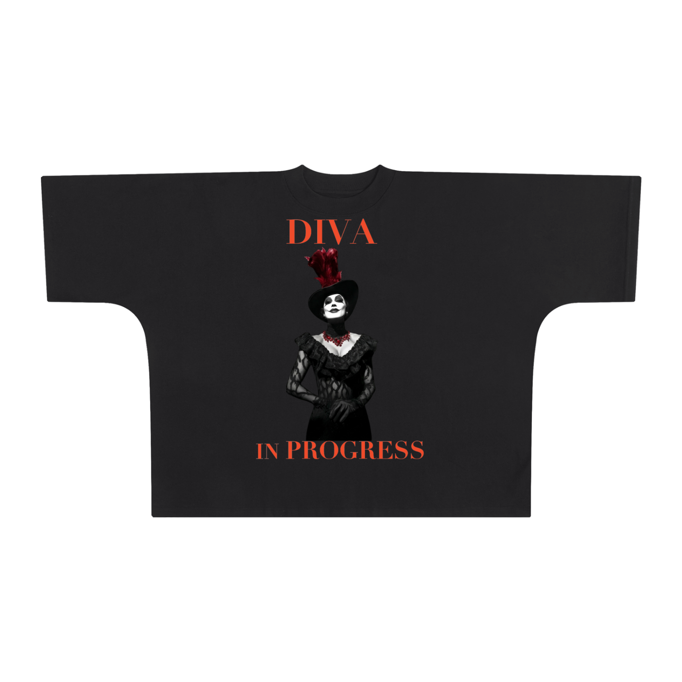 Oversized One-Piece Boxy Tee — DIVA IN PROGRESS | Statement Streetwear