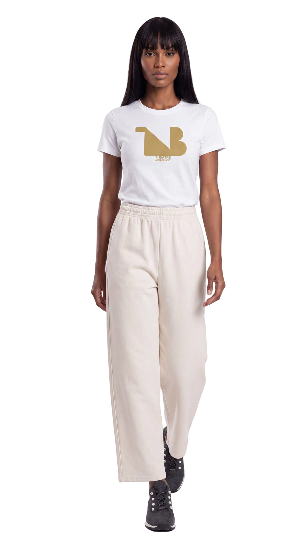 Women's Slim Fit Crewneck Tee Gold Logo