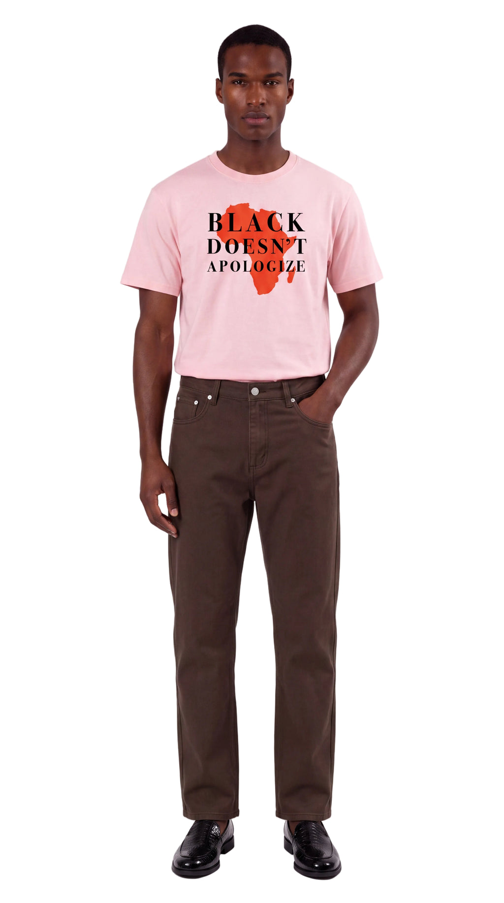 Unisex Seamless 100% Cotton Tee | BLACK DOESN'T APOLOGIZE