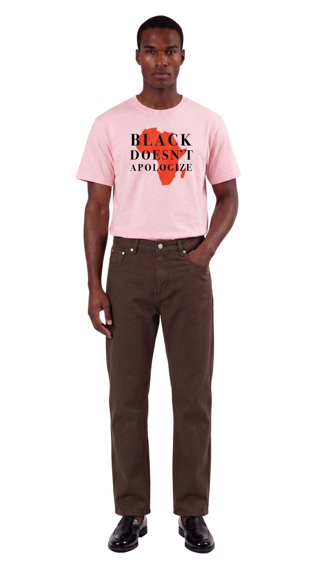 Unisex Seamless 100% Cotton Tee | BLACK DOESN'T APOLOGIZE