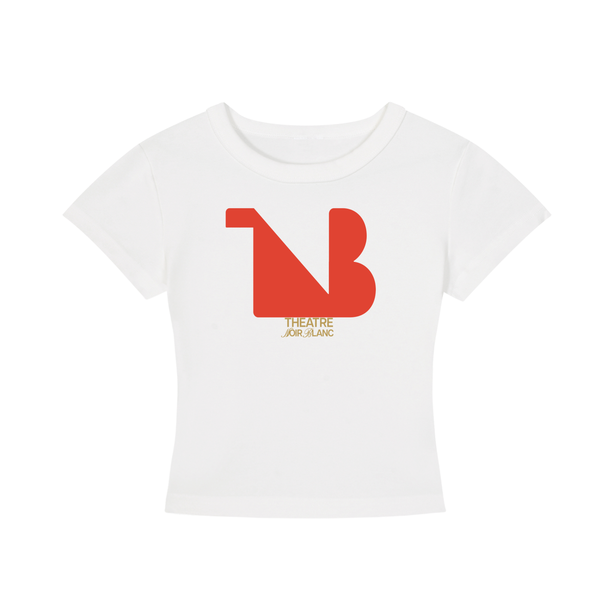 Women's Cropped Crewneck Tee Red Logo