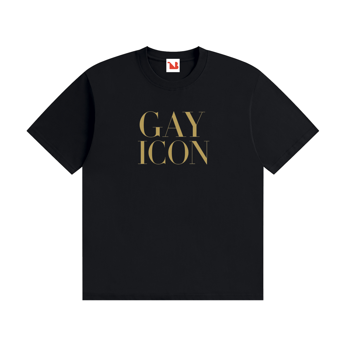 Unisex Seamless 100% Cotton Tee Gold Logo