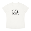 Women's Slim Fit Crewneck Tee Black Logo