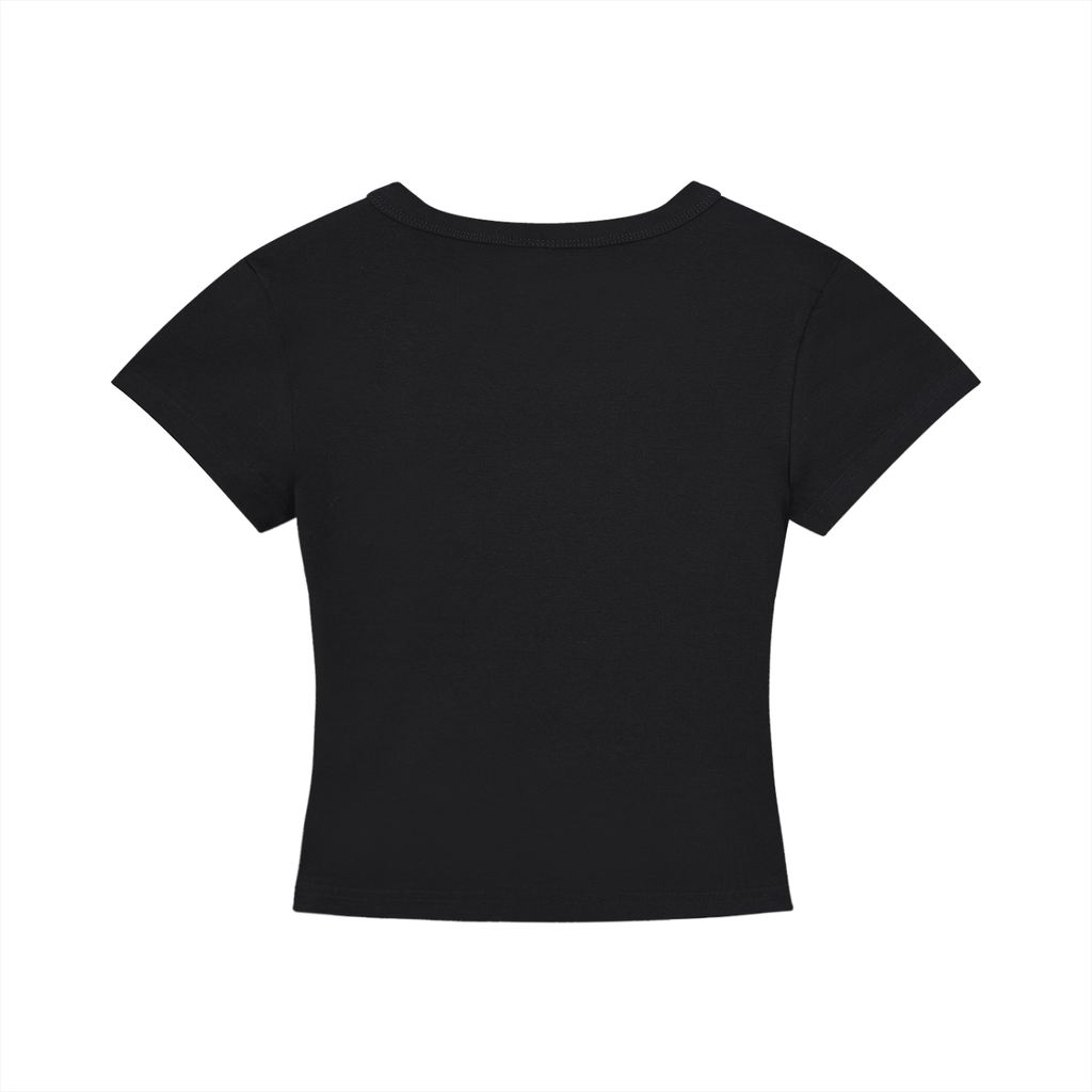 Women's Cropped Crewneck Tee | BLACK DOESN'T APOLOGIZE