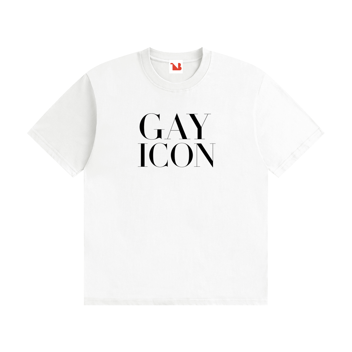 Unisex Seamless 100% Cotton Tee Black Logo