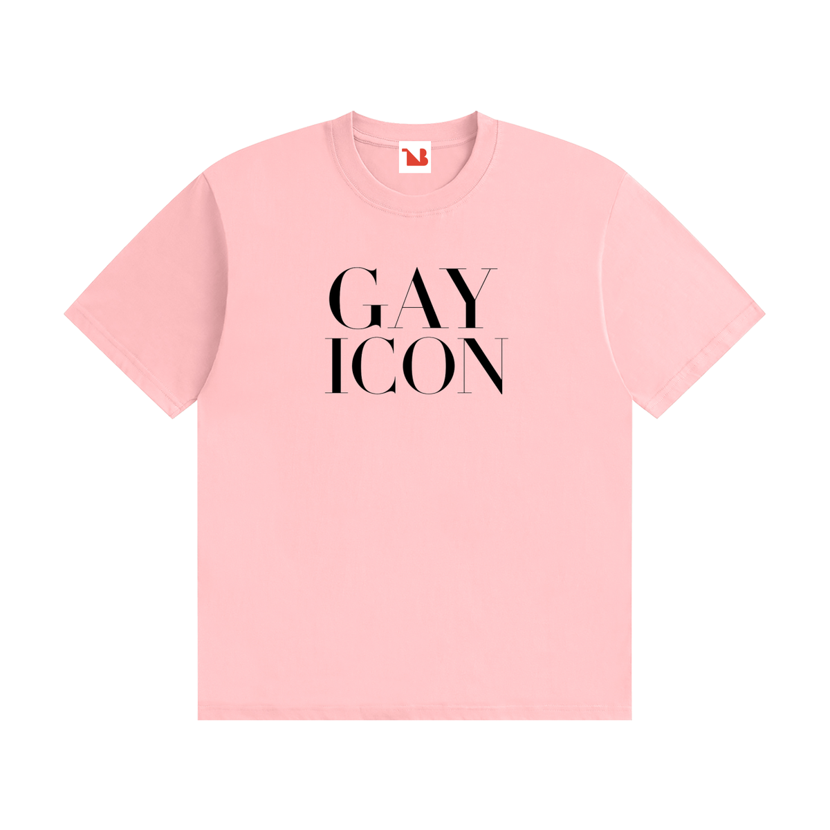 Unisex Seamless 100% Cotton Tee Black Logo