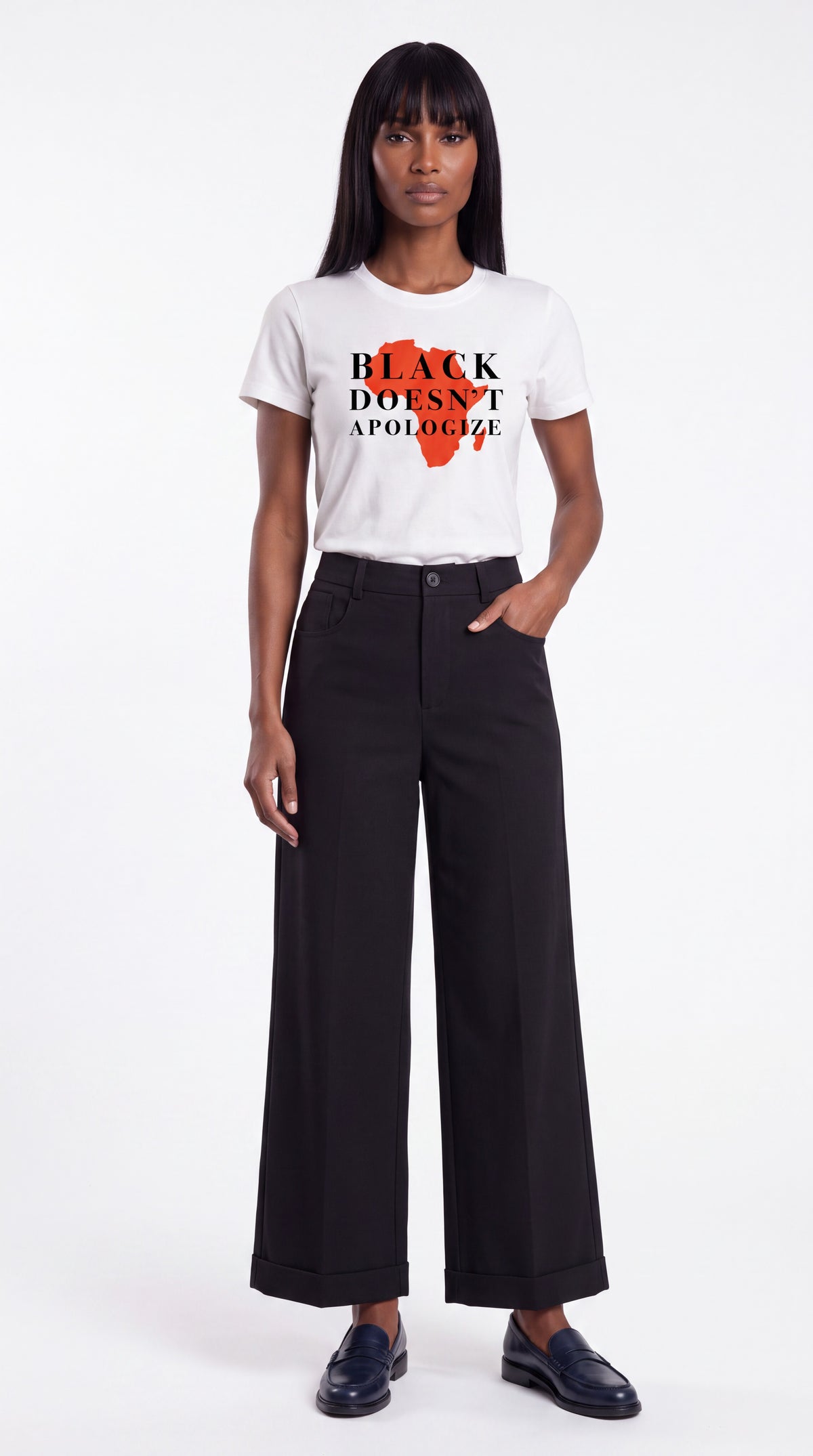 Women's Slim Fit Crewneck Tee | BLACK DOESN'T APOLOGIZE