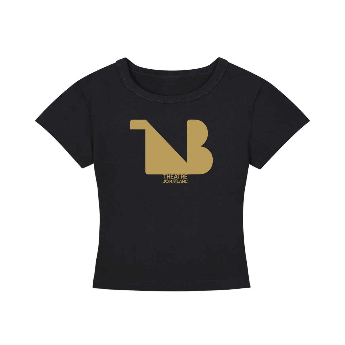 Women's Cropped Crewneck Tee Gold Logo
