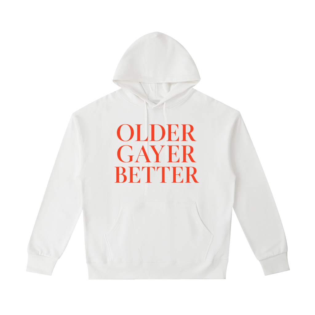 Unisex Heavyweight 100% Cotton Hoodie | OLDER GAYER BETTER