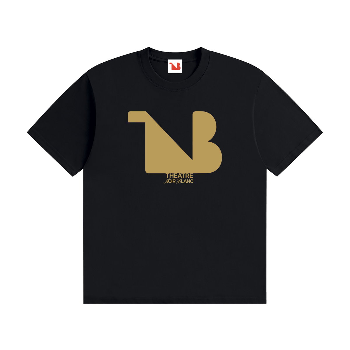 Unisex Seamless 100% Cotton Tee Gold Logo