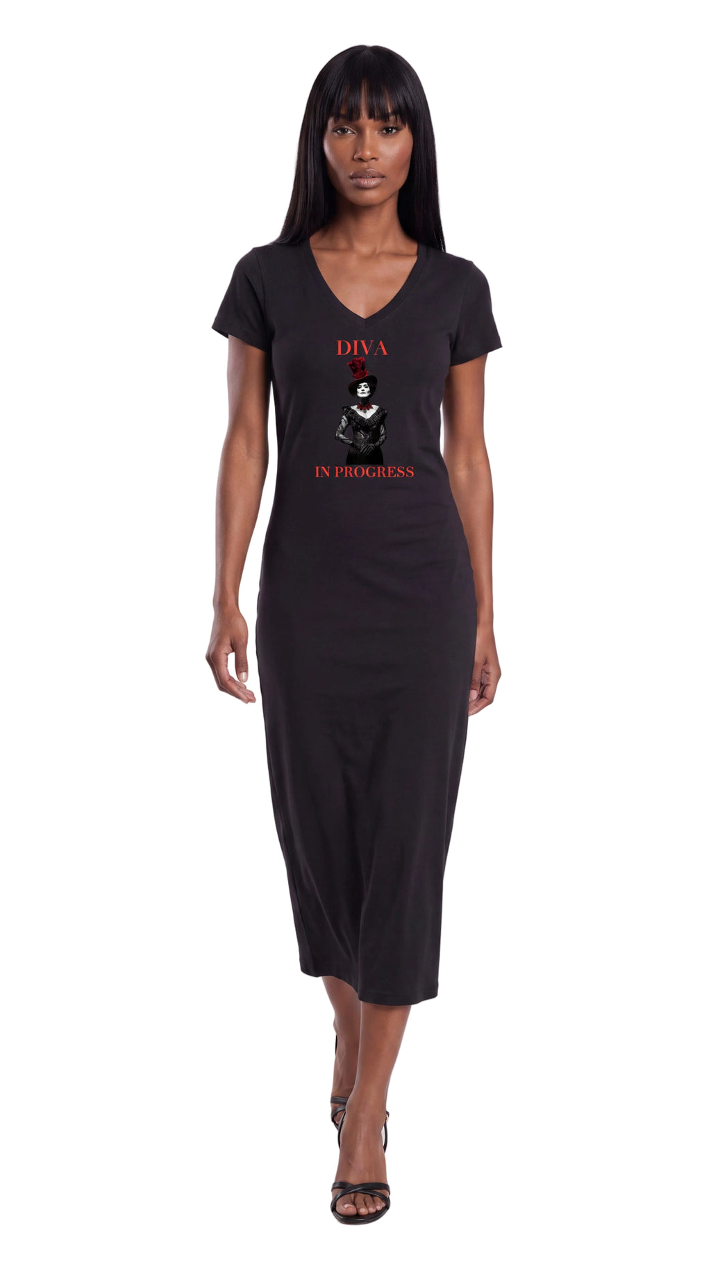 Women's V-Neck Maxi Dress | DIVA IN PROGRESS