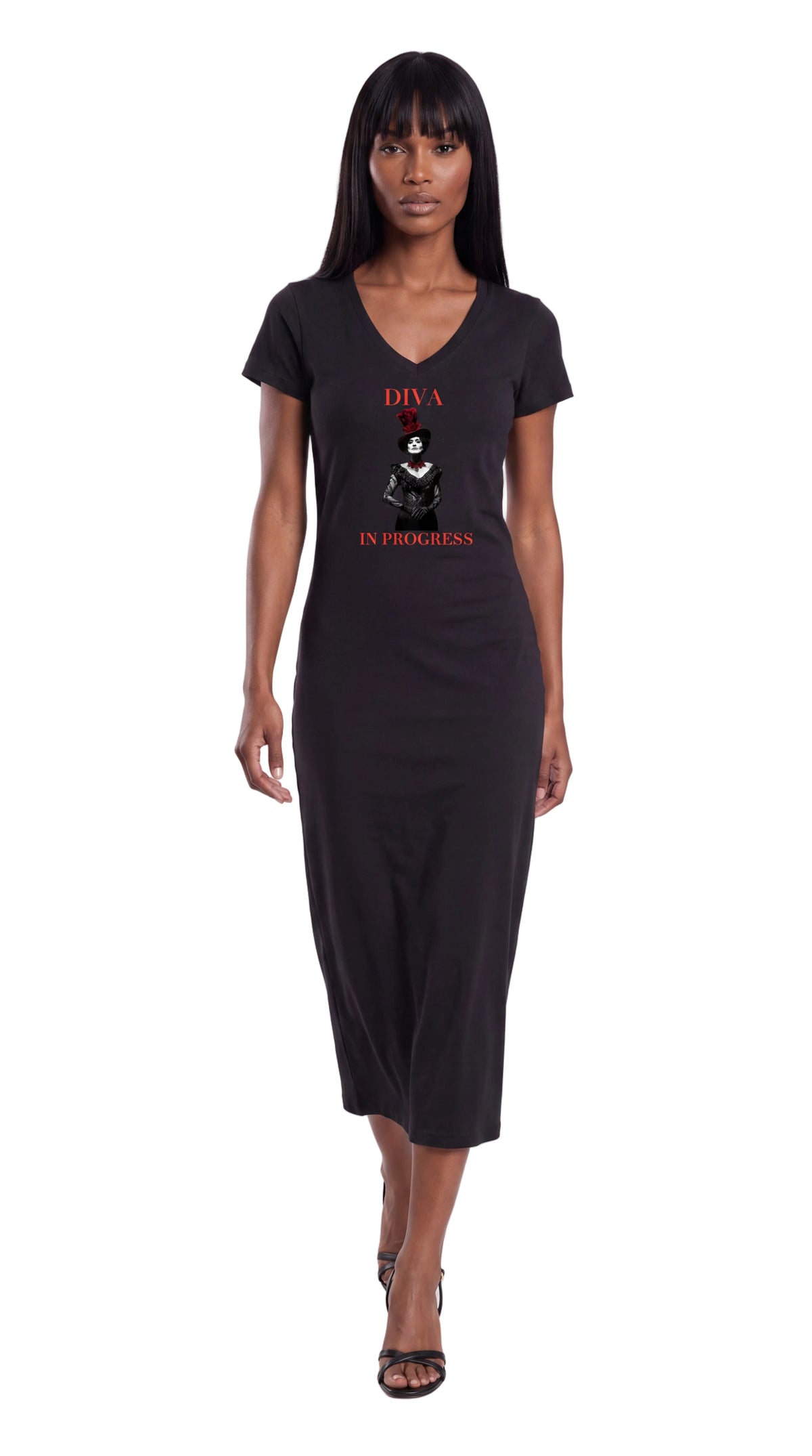 Women's V-Neck Maxi Dress | DIVA IN PROGRESS