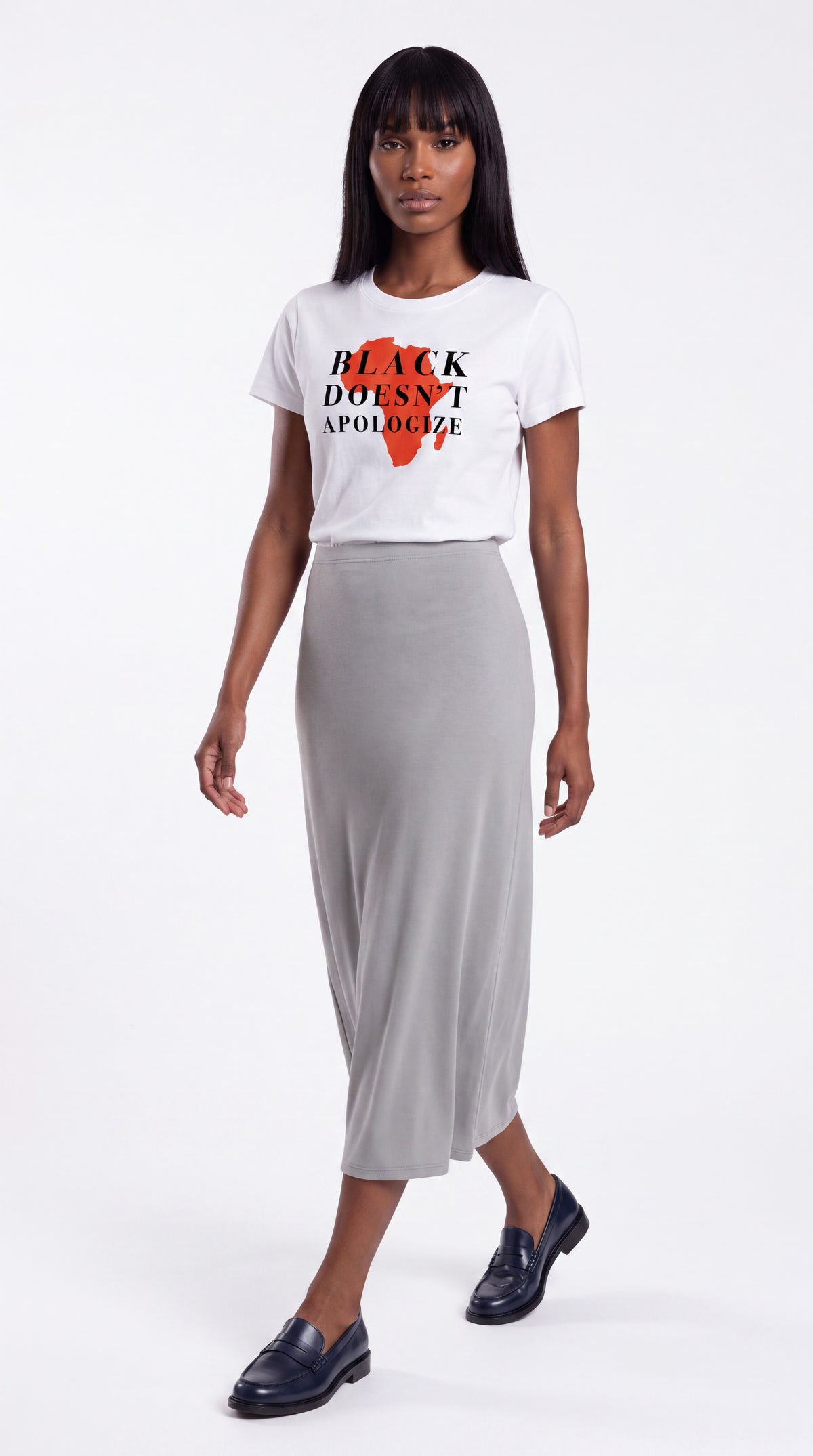 Women's Slim Fit Crewneck Tee | BLACK DOESN'T APOLOGIZE