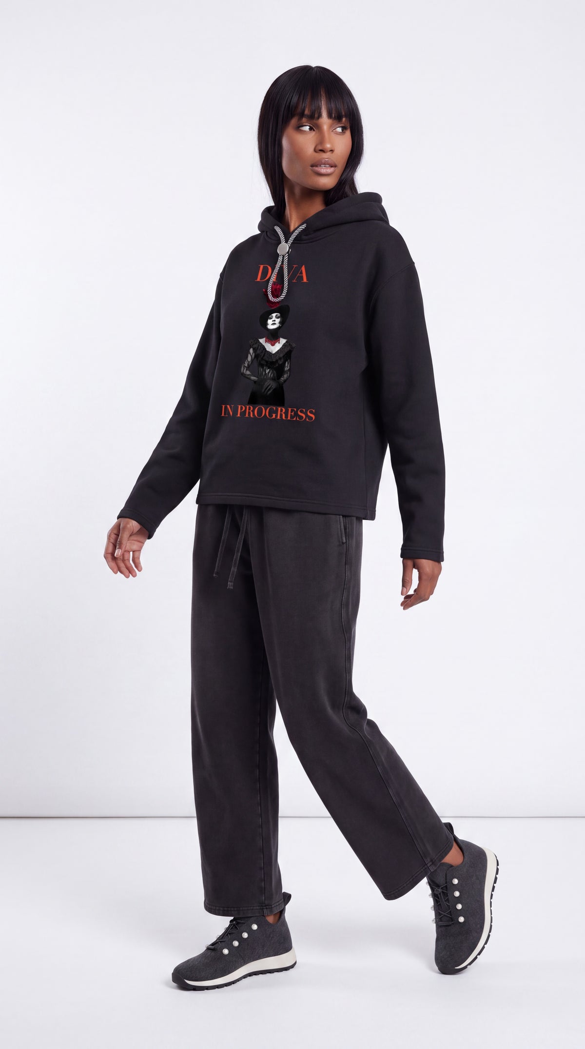 Unisex Oversized Fleece Hoodie | DIVA IN PROGRESS
