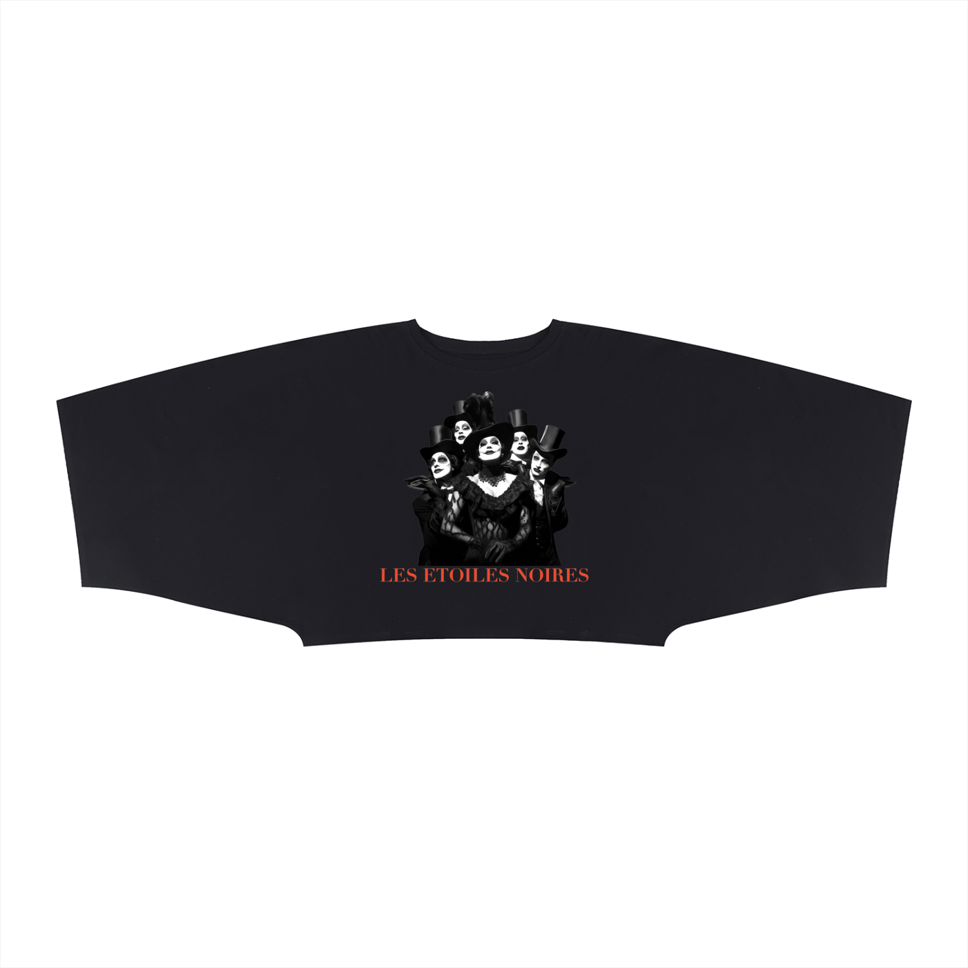 Batwing Sleeve Crop Tee — LES ÉTOILES NOIRES | Dark Feminine Fashion