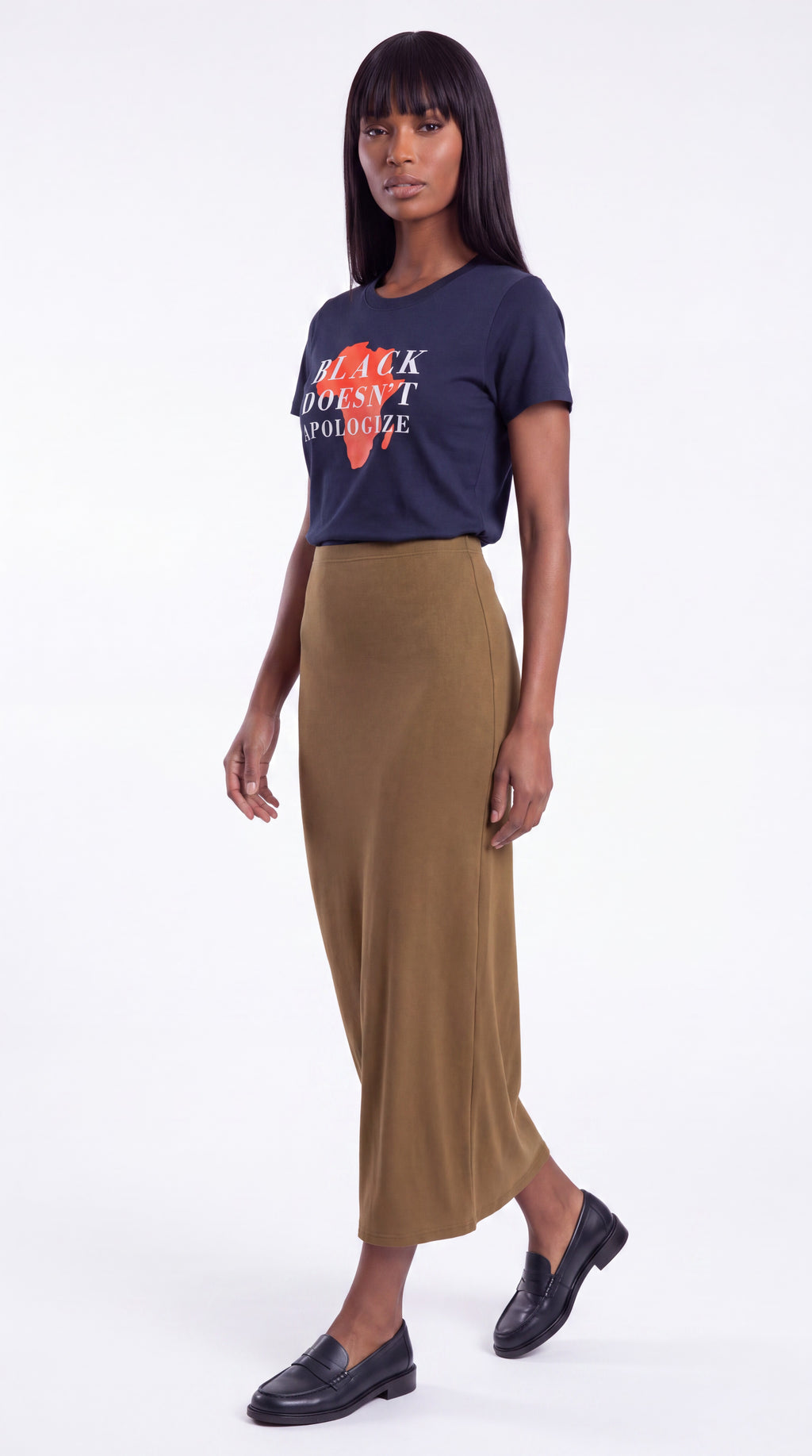 Women's Slim Fit Crewneck Tee | BLACK DOESN'T APOLOGIZE