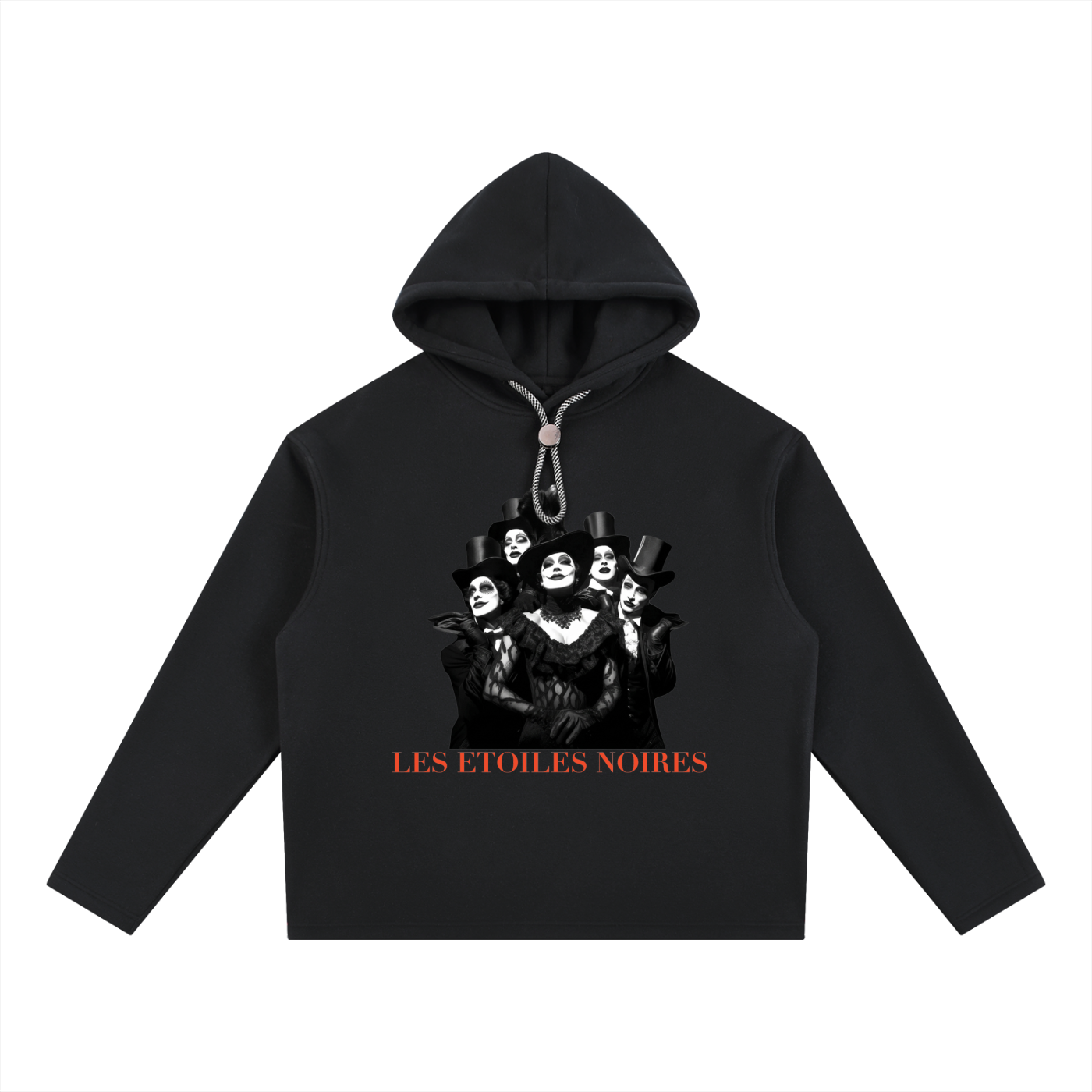 Oversized Fleece Hoodie — LES ÉTOILES NOIRES | Premium Noir Streetwear