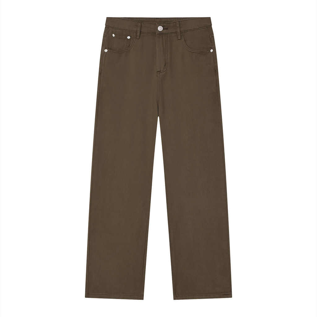 Men’s Vintage Wash 5-Pocket Straight-Leg Pants