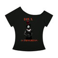 Women’s Off-the-Shoulder Tee | DIVA IN PROGRESS | LE SALON NOIR COLLECTION
