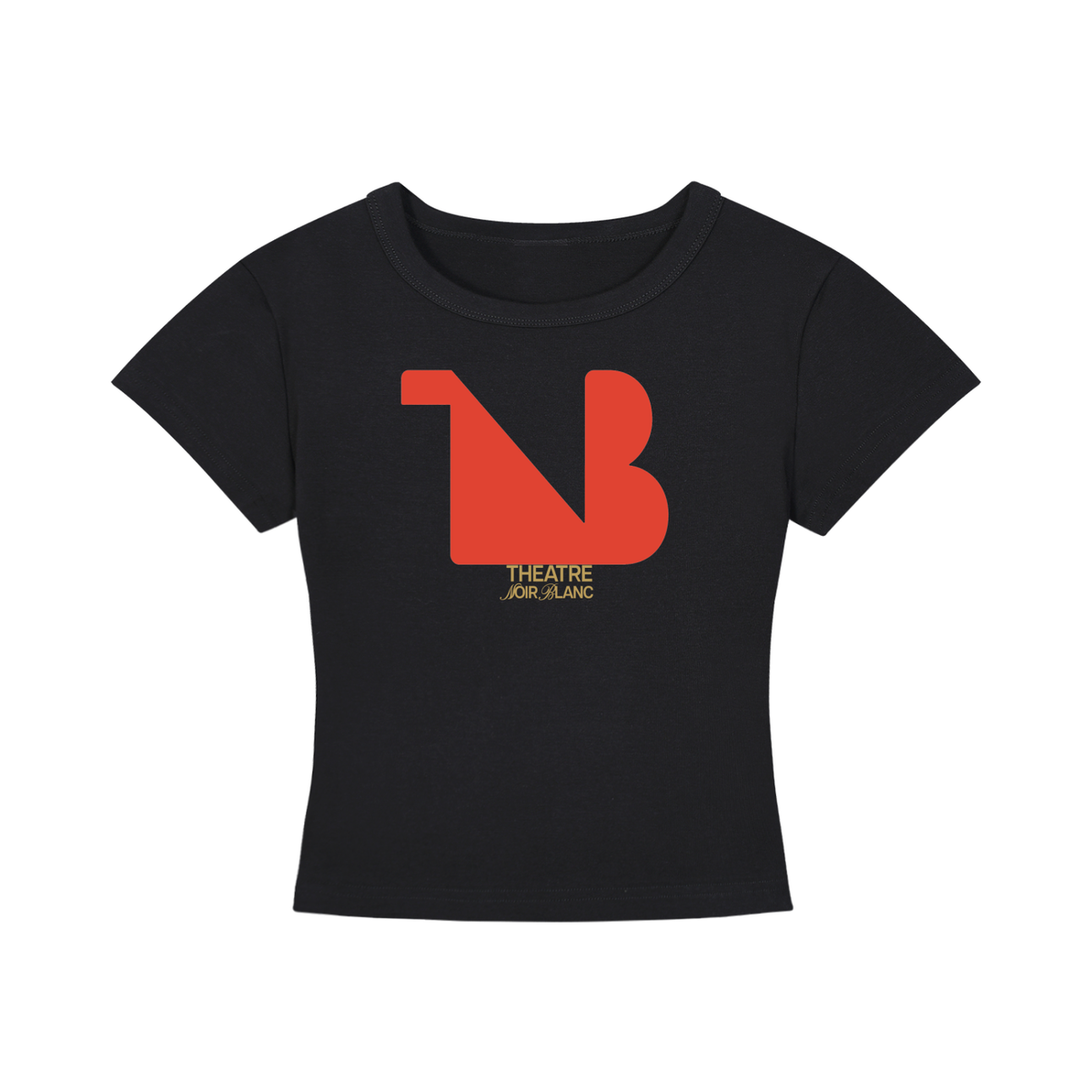 Women's Cropped Crewneck Tee Red Logo