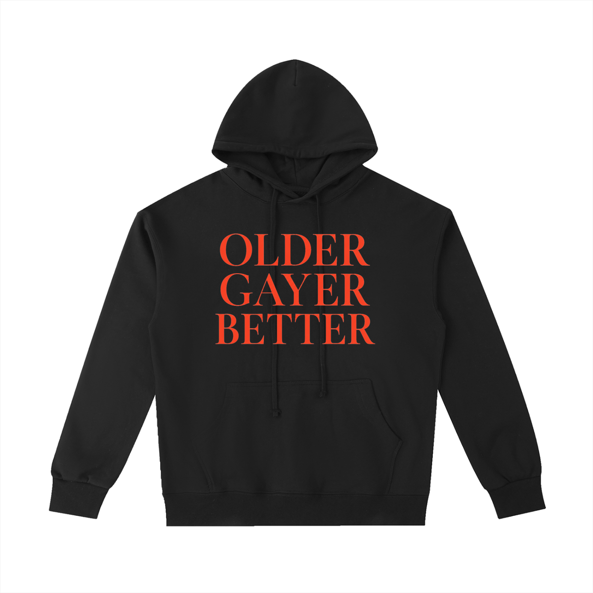 Unisex Heavyweight 100% Cotton Hoodie | OLDER GAYER BETTER