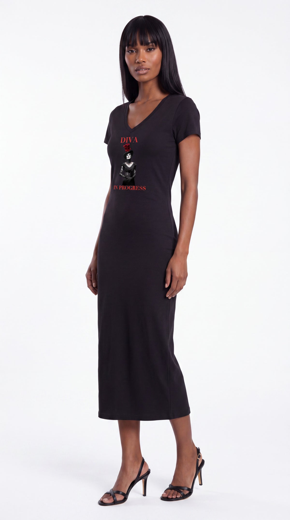 Women's V-Neck Maxi Dress | DIVA IN PROGRESS