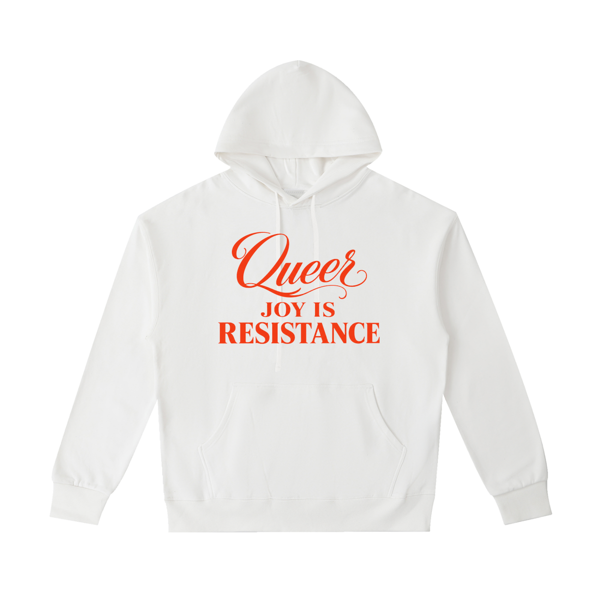 Unisex Heavyweight 100% Cotton Hoodie | QUEER JOY IS RESISTANCE