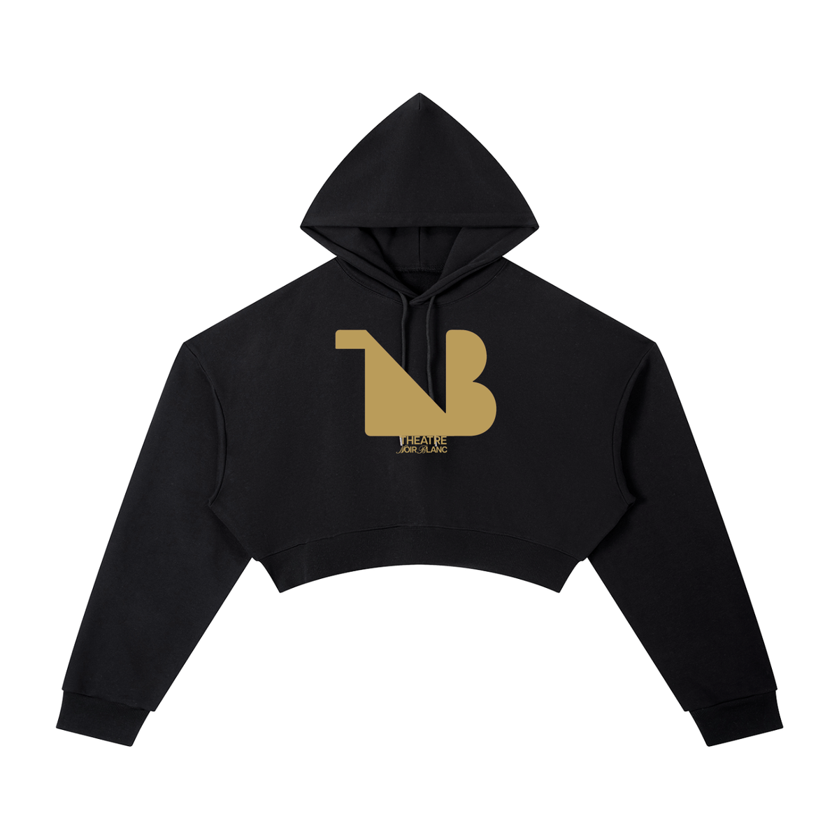 Women's Cropped Hoodie Gold Logo