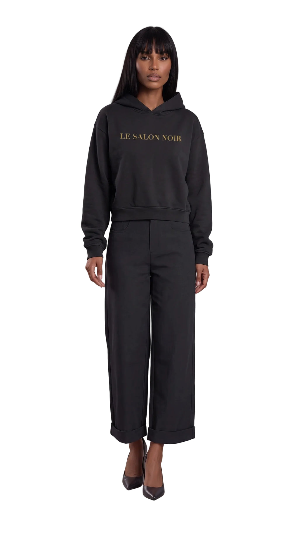 Unisex 100% Cotton Cropped Hoodie | LE SALON NOIR