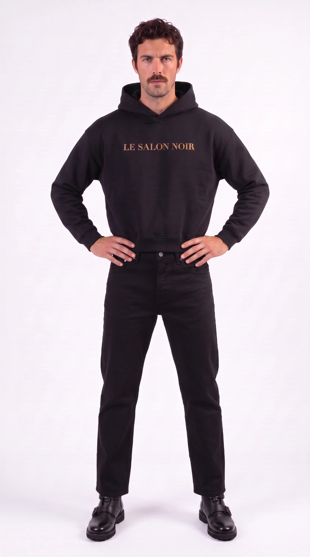 Unisex 100% Cotton Cropped Hoodie | LE SALON NOIR