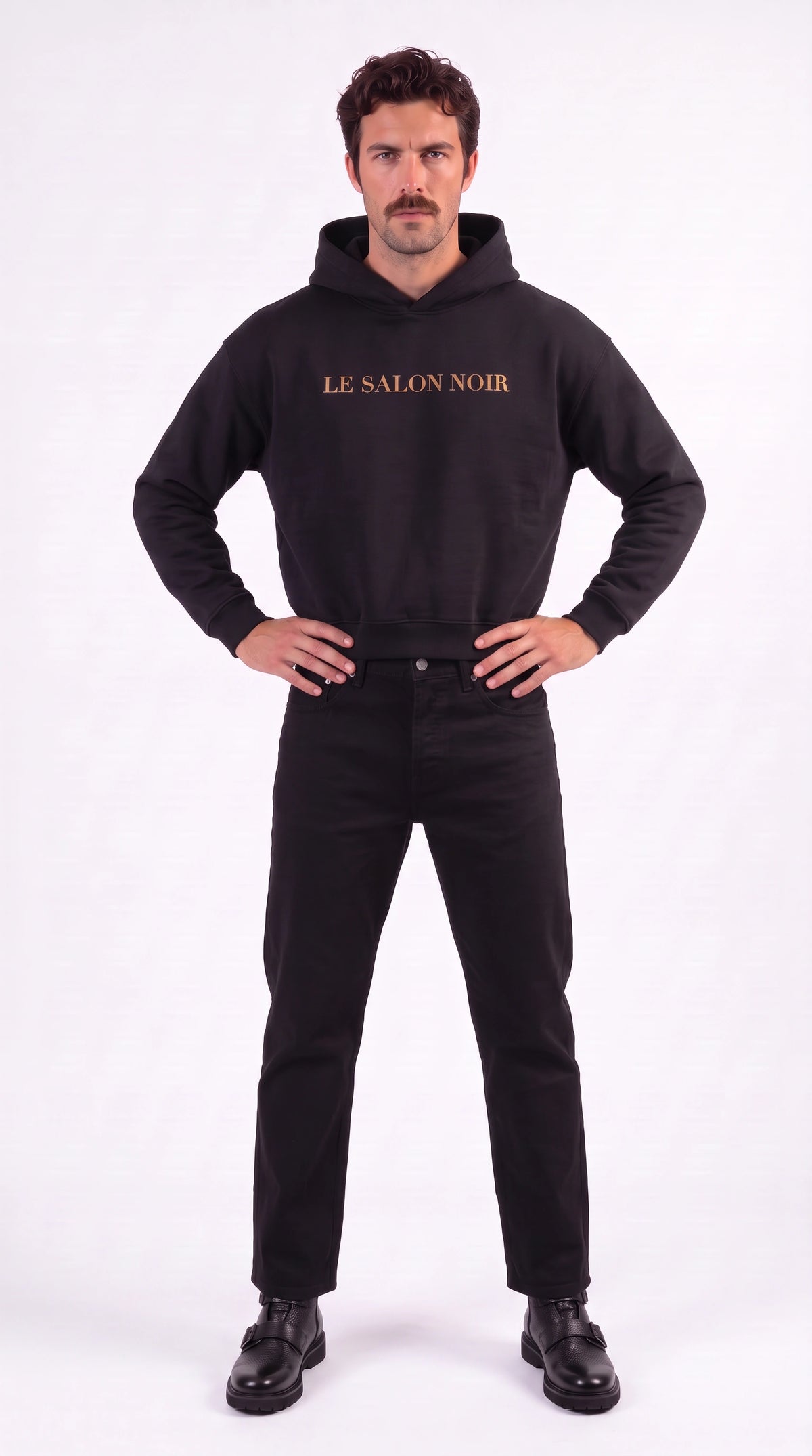 Unisex 100% Cotton Cropped Hoodie | LE SALON NOIR