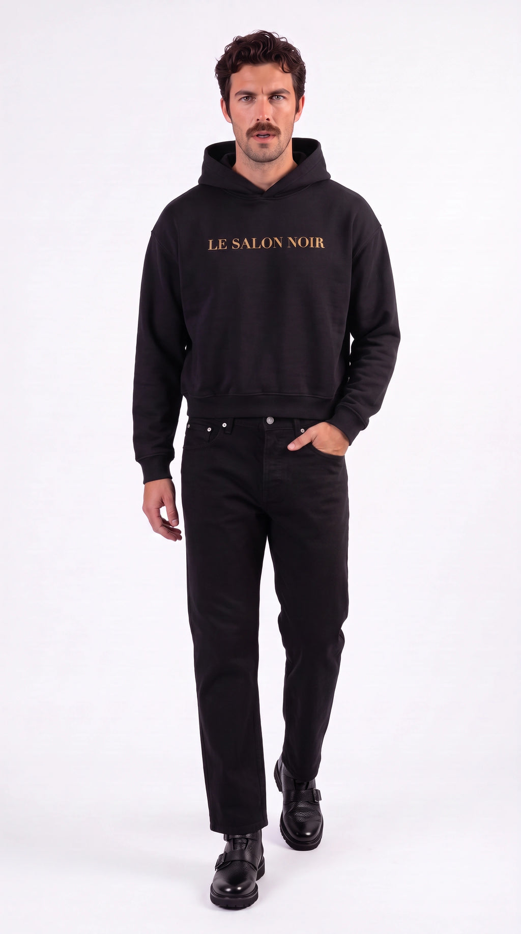 Unisex 100% Cotton Cropped Hoodie | LE SALON NOIR