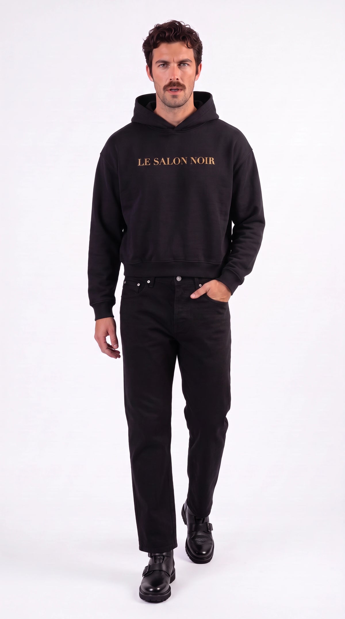 Unisex 100% Cotton Cropped Hoodie | LE SALON NOIR