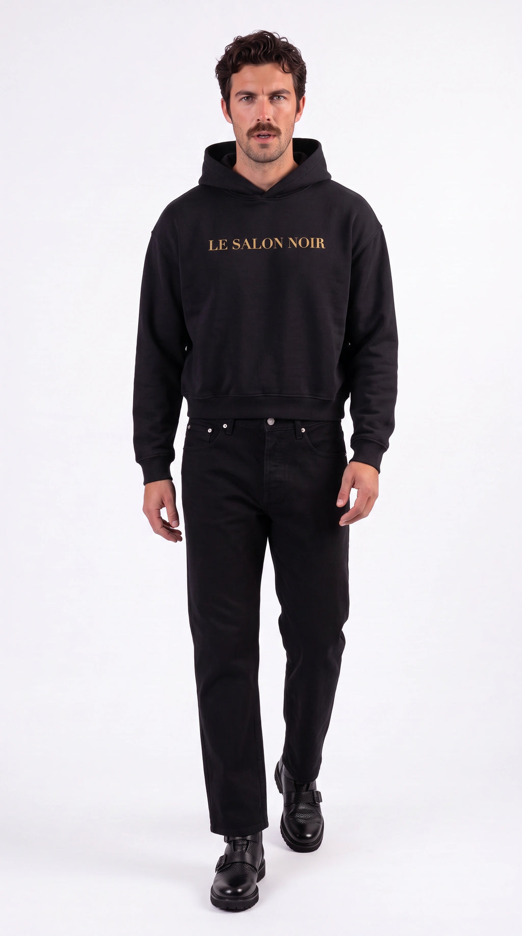 Unisex 100% Cotton Cropped Hoodie | LE SALON NOIR