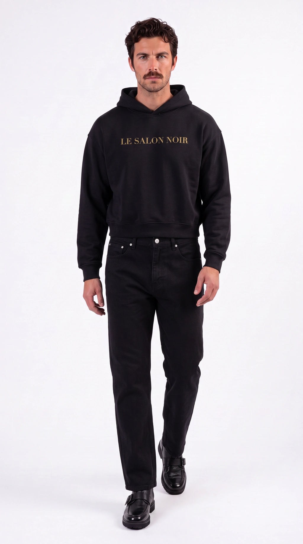 Unisex 100% Cotton Cropped Hoodie | LE SALON NOIR