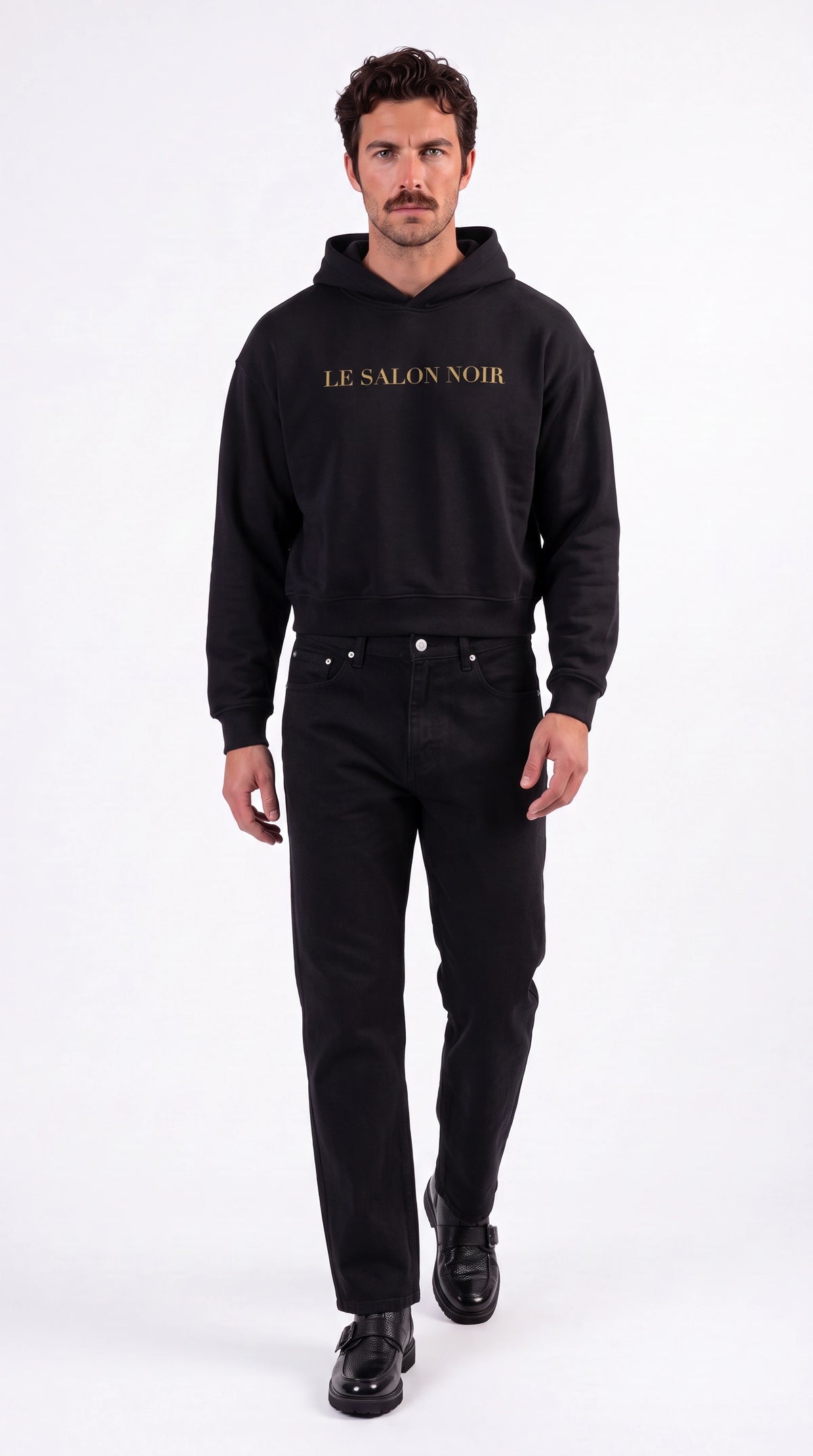 Unisex 100% Cotton Cropped Hoodie | LE SALON NOIR