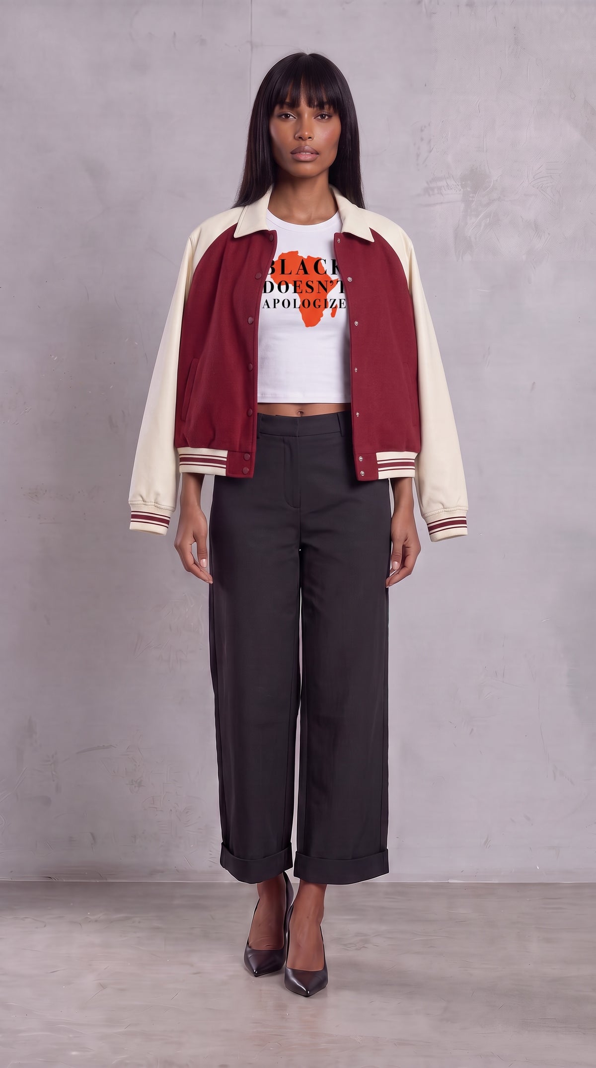 Unisex Contrast Raglan Sleeve Baseball Jacket