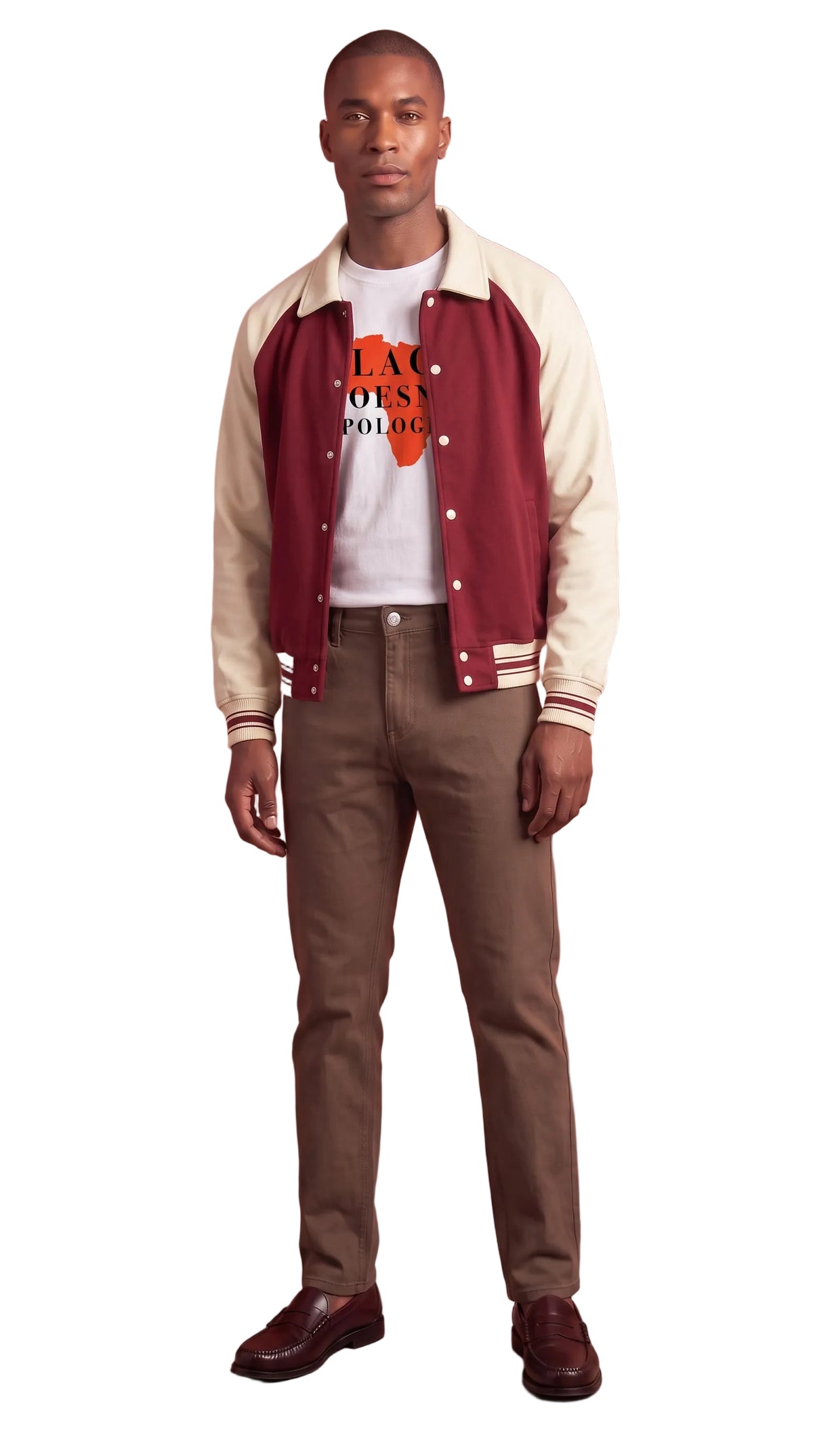 Unisex Contrast Raglan Sleeve Baseball Jacket