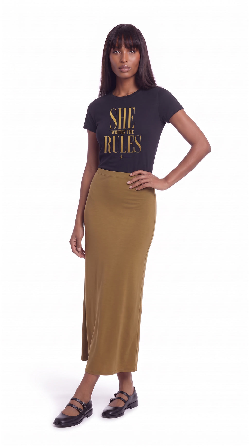 Women's Slim Fit Crewneck T-Shirt | SHE WRITES THE RULES