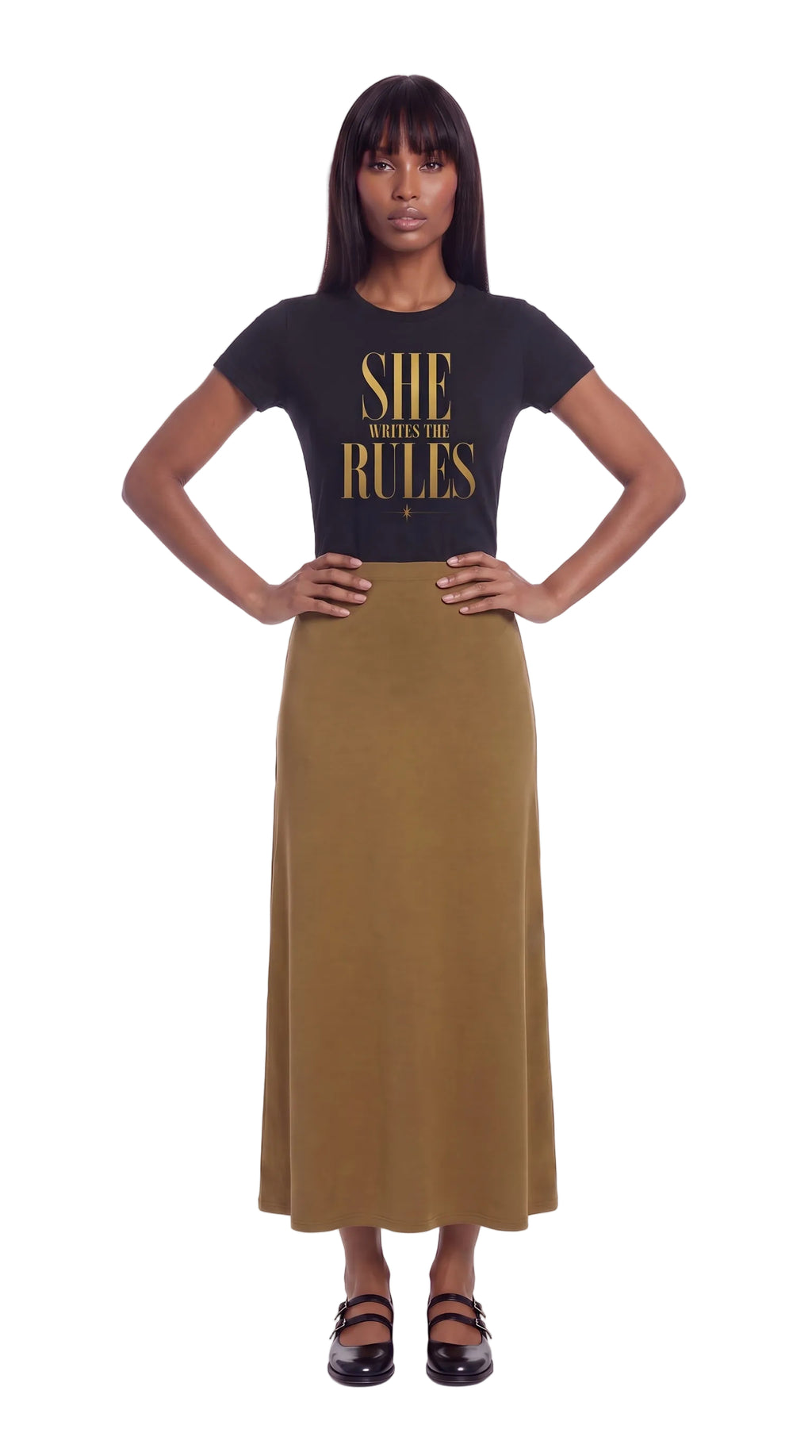 Women's Slim Fit Crewneck T-Shirt | SHE WRITES THE RULES