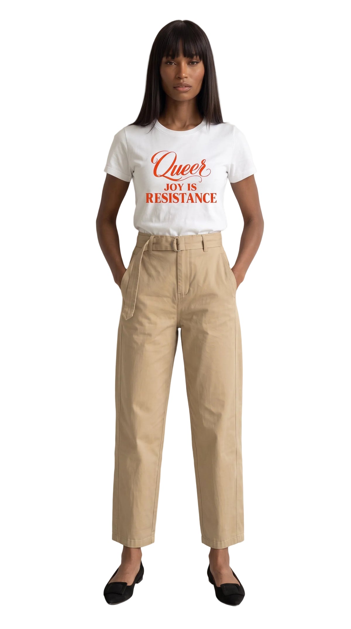 Women's Slim Fit Crewneck T-Shirt | QUEER JOY IS RESISTANCE