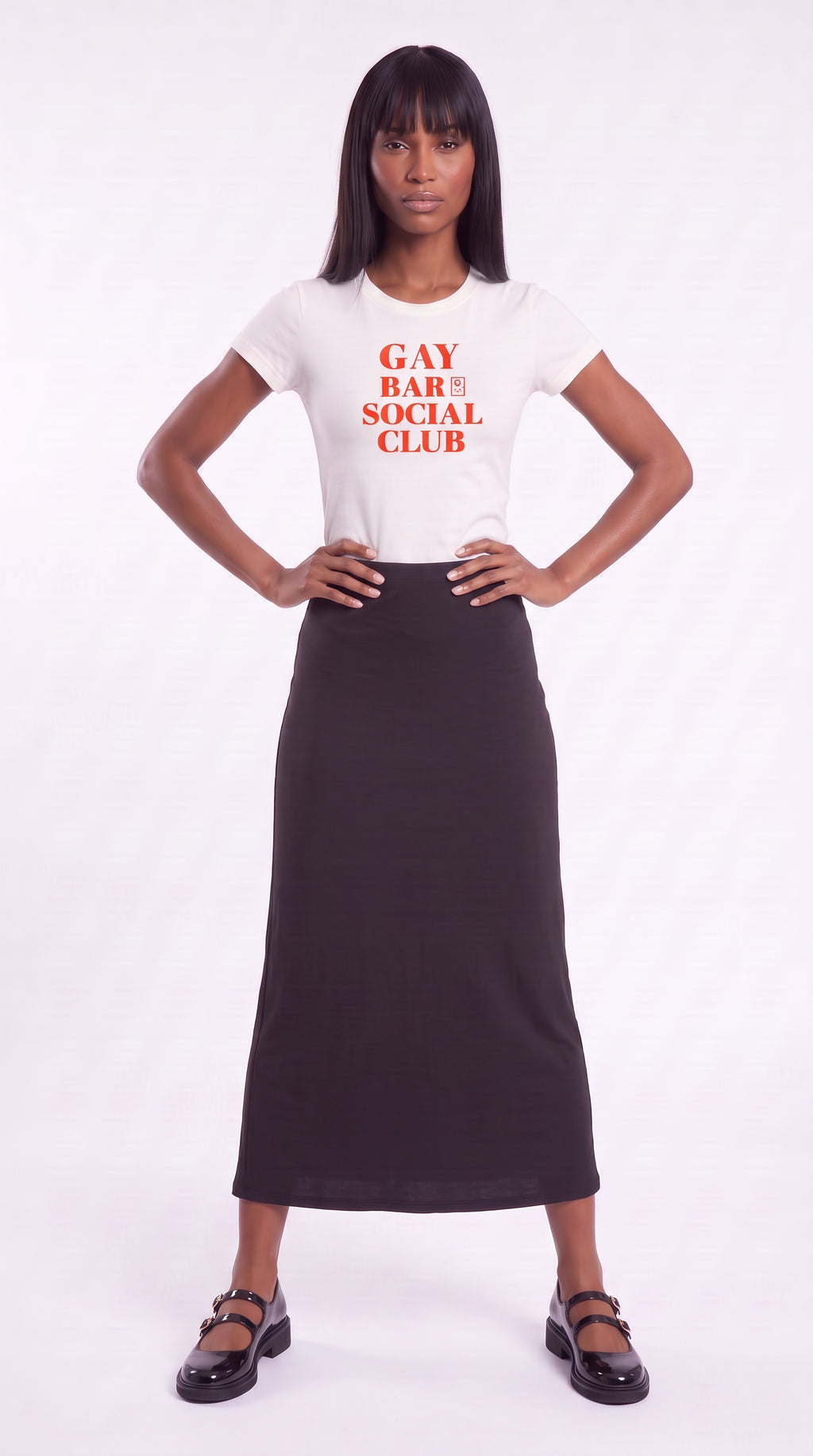 Women's Slim Fit Crewneck T-Shirt | GAY BAR SOCIA CLUB