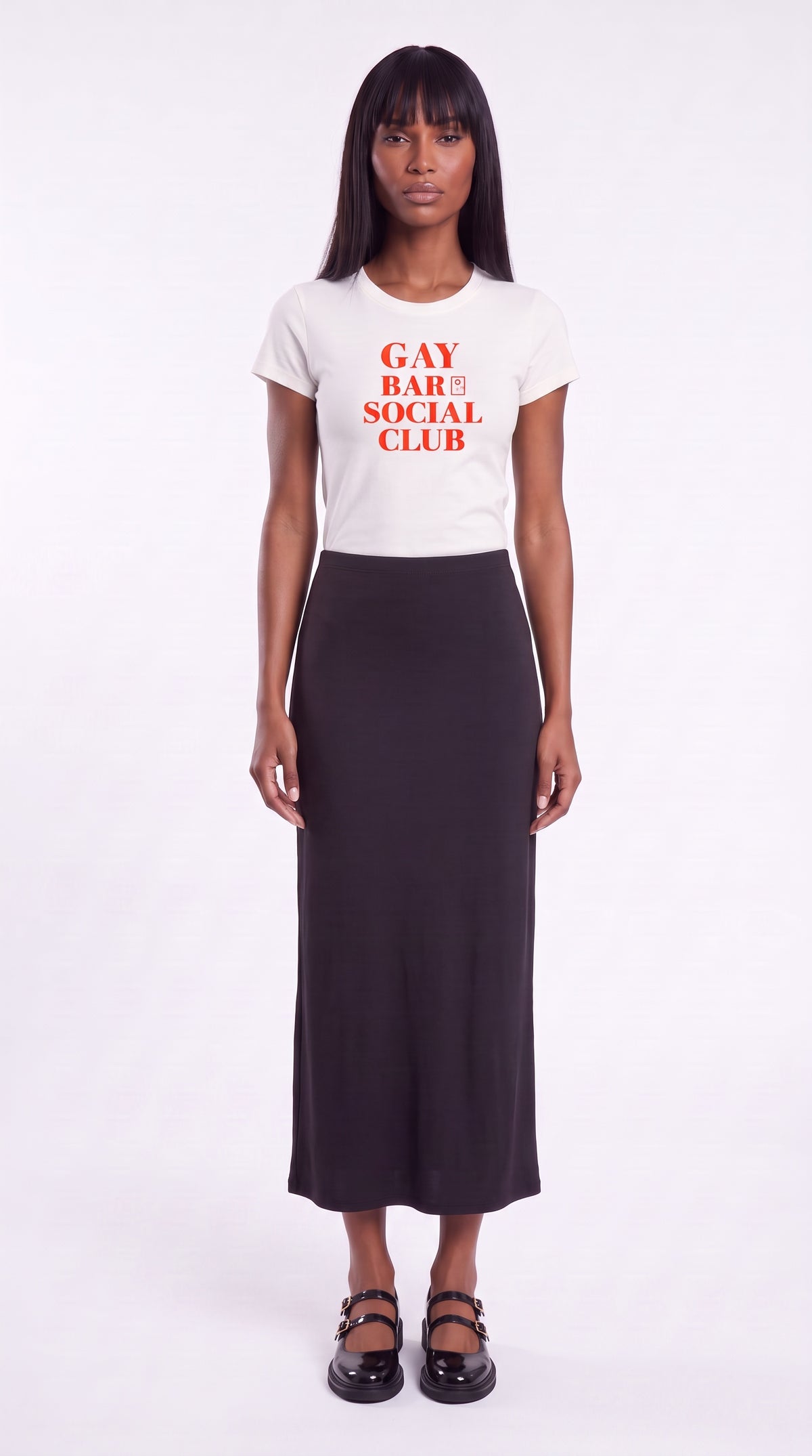 Women's Slim Fit Crewneck T-Shirt | GAY BAR SOCIA CLUB