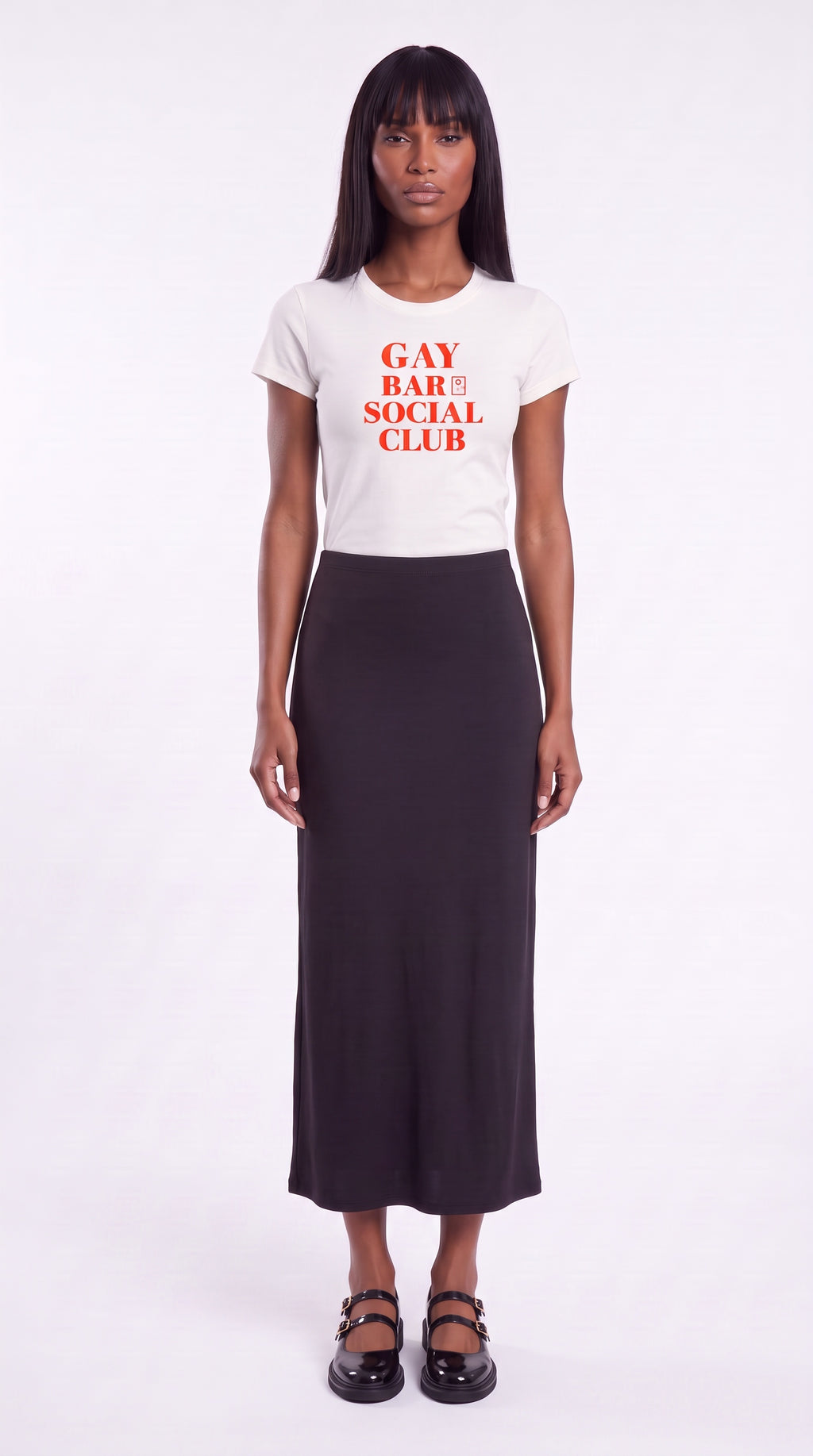 Women's Slim Fit Crewneck T-Shirt | GAY BAR SOCIA CLUB