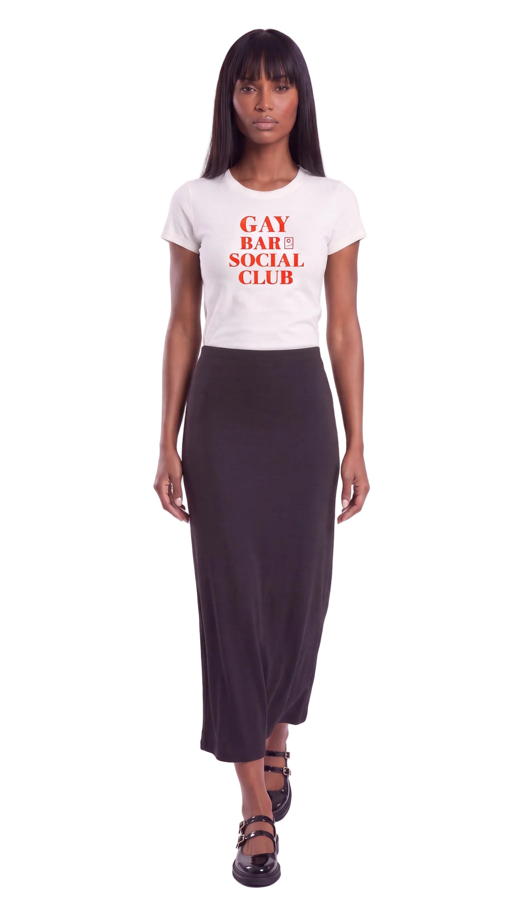 Women's Slim Fit Crewneck T-Shirt | GAY BAR SOCIA CLUB