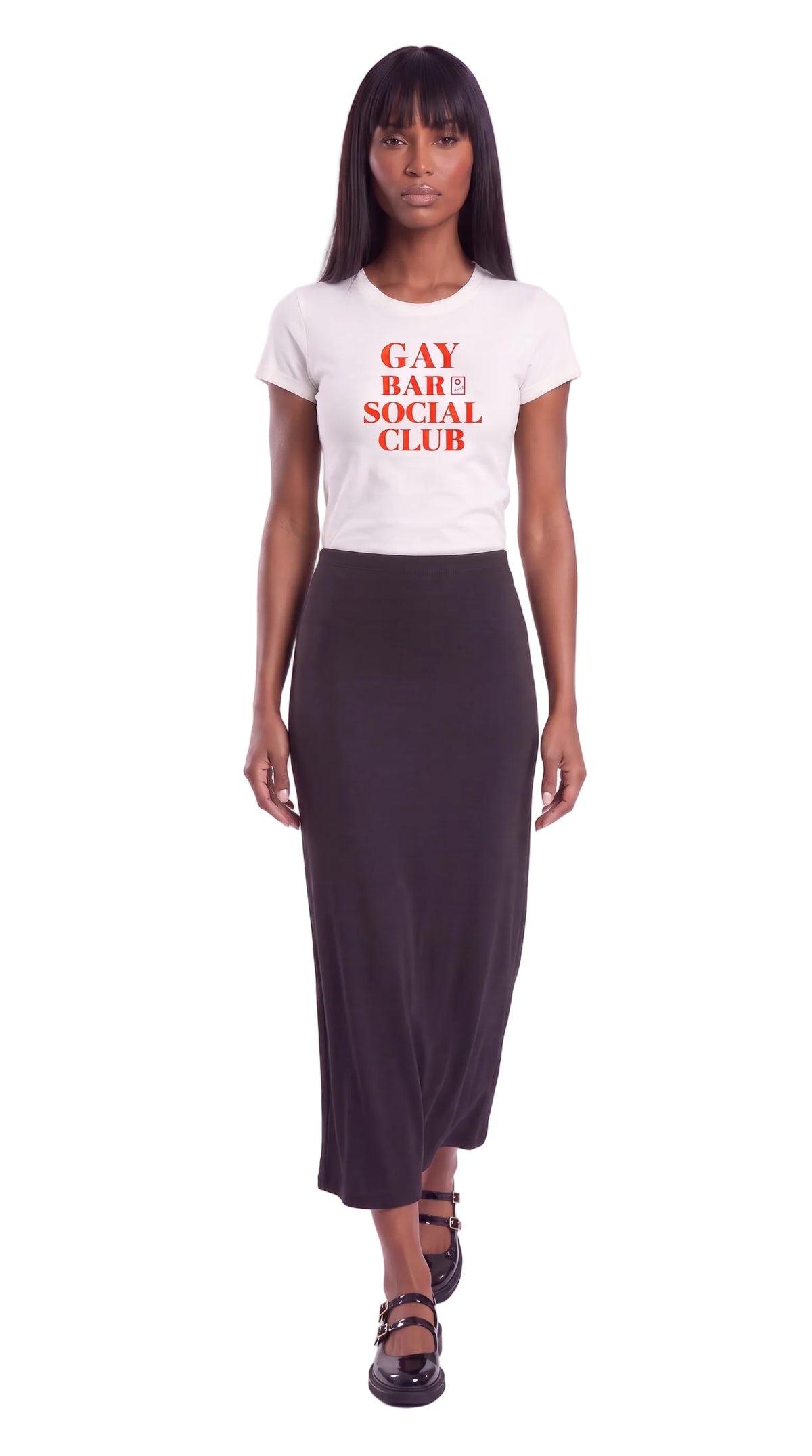 Women's Slim Fit Crewneck T-Shirt | GAY BAR SOCIA CLUB